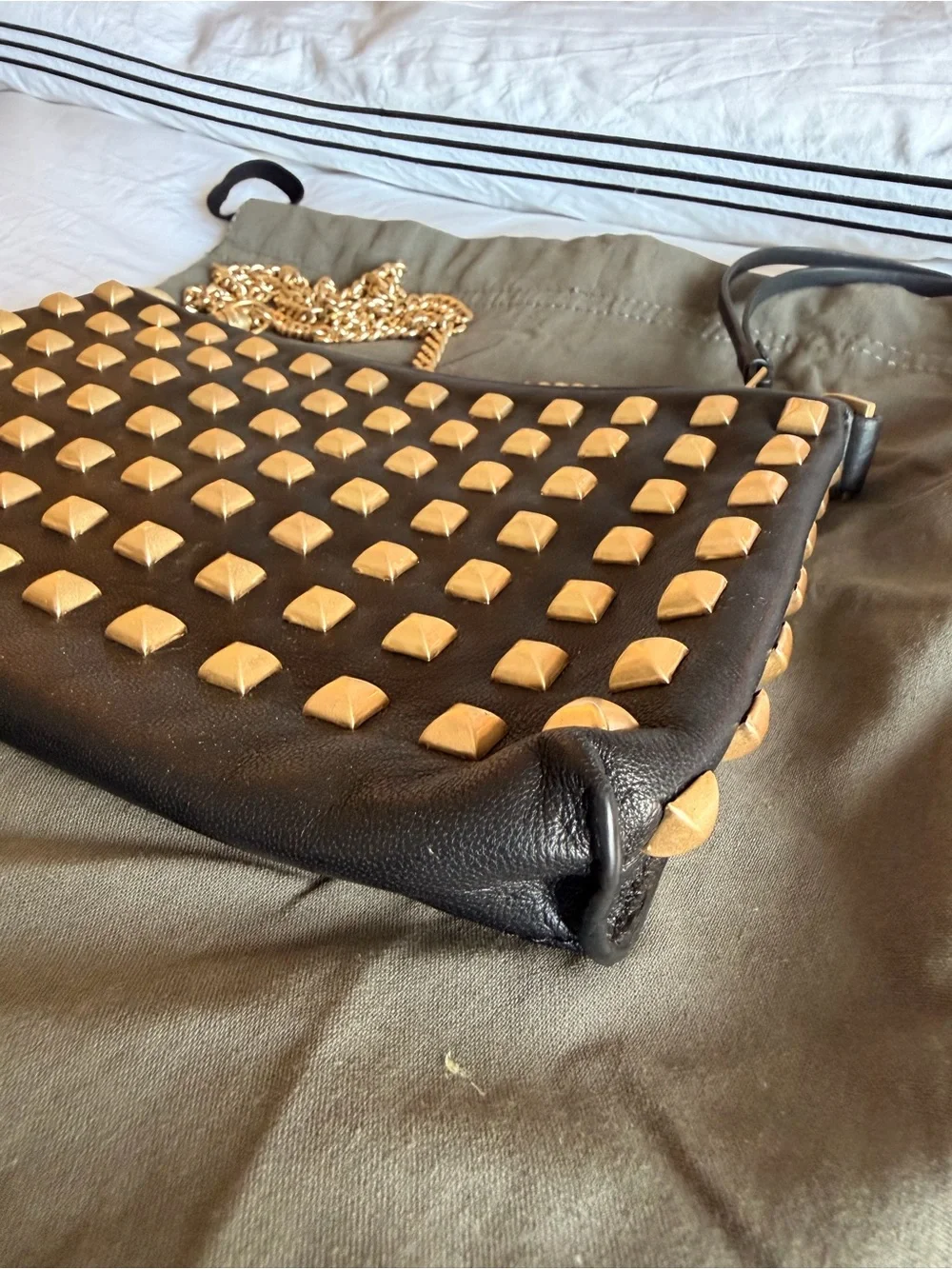 ALLSAINTS Eve Studded Leather Crossbody Bag - Picture 7 of 10
